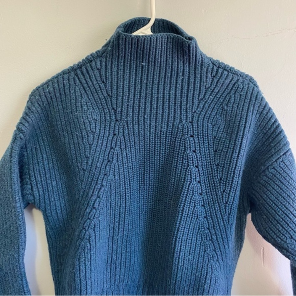 Jason Wu Chunky Wool Turquoise Turtleneck Sweater